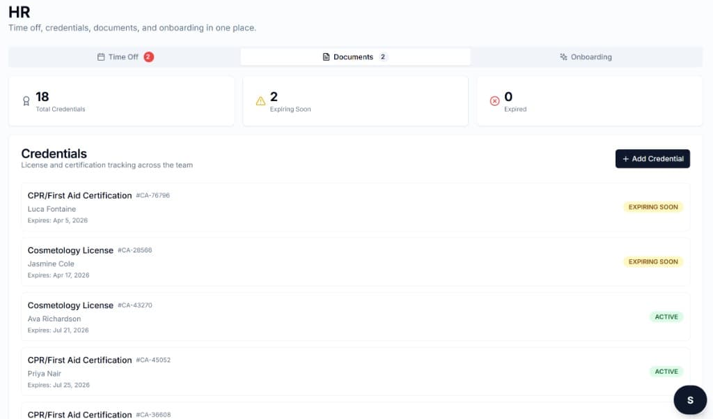 Keep credentials and compliance on track
