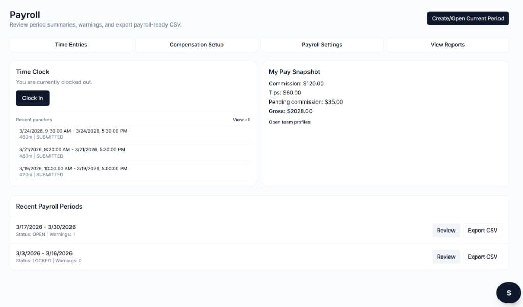 Payroll tools made for service teams